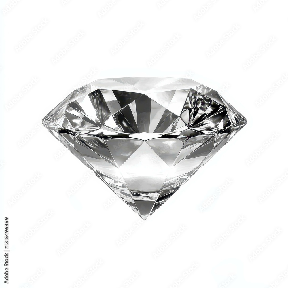 A brilliant diamond gleams with radiance, set against a white backdrop, symbolizing luxury and elegance. A brilliant diamond gleams with radiance, set against a white backdrop, symbolizing luxury and elegance.
