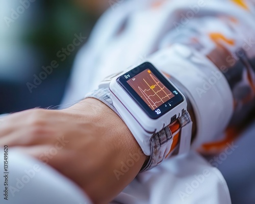A patient wearing a medical device to monitor glucose levels in realtime, Medical Devices, Smart and lifesaving