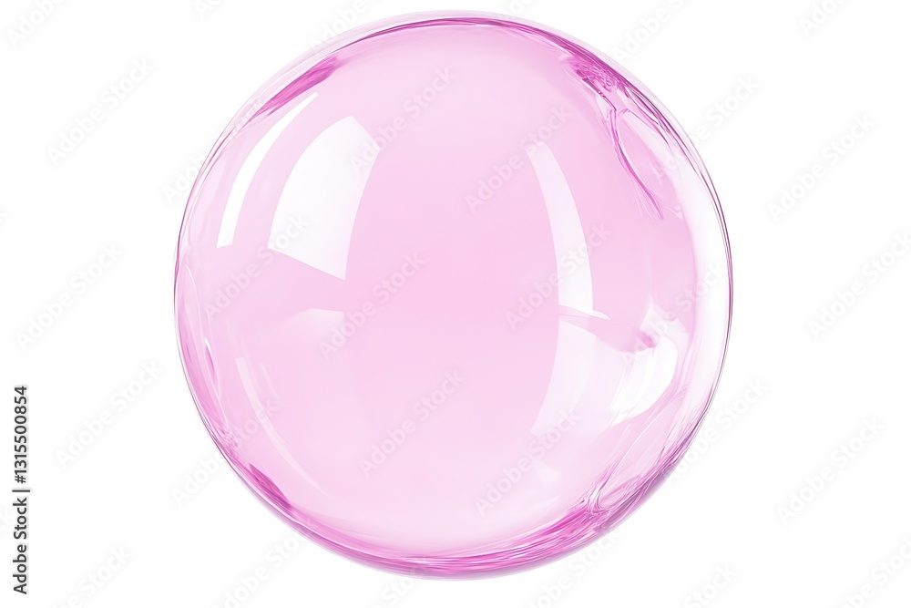 Obraz premium Isolated pink bubble against white