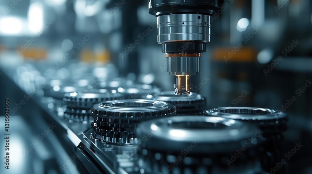 An automated manufacturing plant producing automotive parts with minimal human intervention, Automation, Advanced and efficient An automated manufacturing plant producing automotive parts with minimal human intervention, Automation, Advanced and efficient