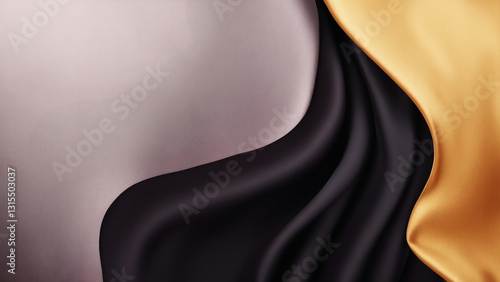 ドレープのある滑らかな布の背景素材　AI画像　ジェネレーティブAI