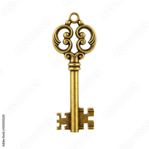 Wallpaper Mural antique vintage gold key on transparent background Torontodigital.ca