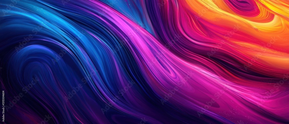 Vibrant abstract wave patterns in blue, purple, and orange hues, creating a dynamic flow of colors for artistic backgrounds Vibrant abstract wave patterns in blue, purple, and orange hues, creating a dynamic flow of colors for artistic backgrounds