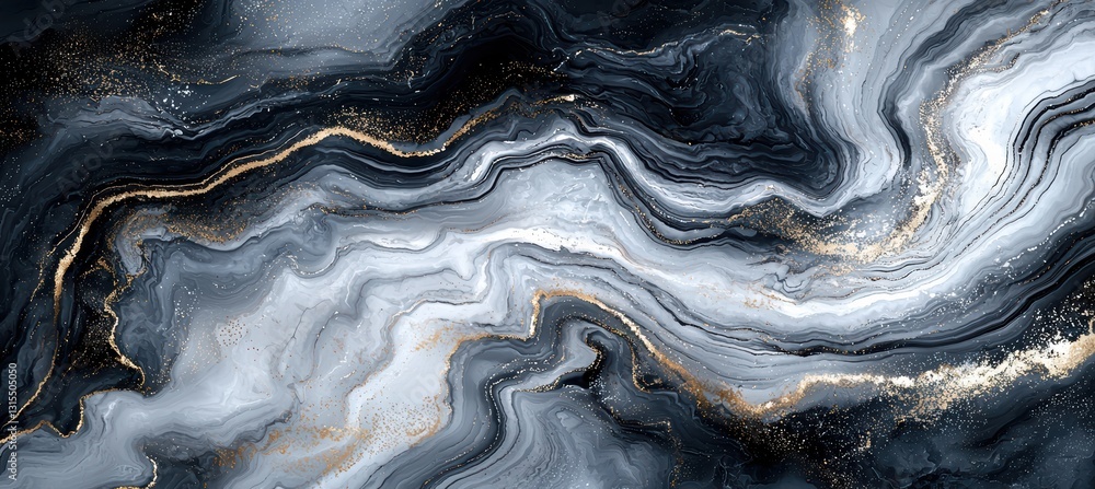 Luxurious abstract marble texture with flowing silver veins Luxurious abstract marble texture with flowing silver veins