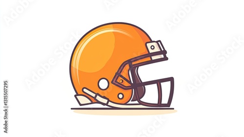 Orange football helmet graphic