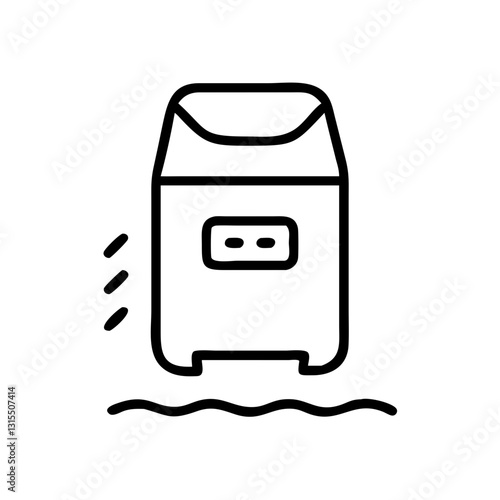 Dehumidifier icon reducing humidity in room, home comfort concept