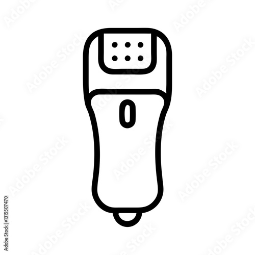 Electric foot file icon, sleek design concept