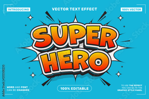 Super Hero Comic Style Editable Text Effect