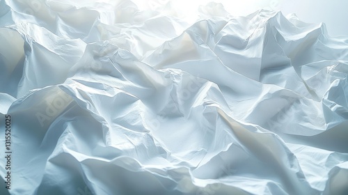 Wallpaper Mural Crumpled white fabric, studio shot, textured background, design element Torontodigital.ca