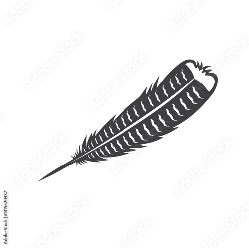 illustration of turkey feathers, vector art.
