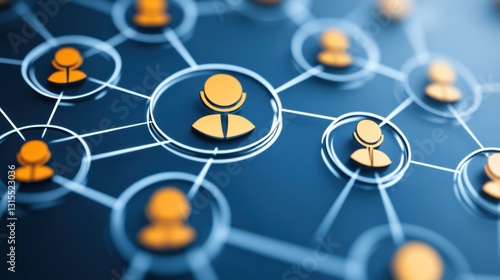 Abstract Networking Concept with Human Icons and Connections