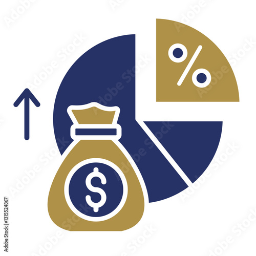 Profit Margin  Icon Element For Design