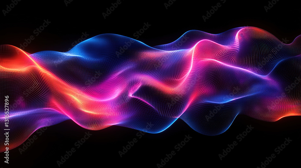 Dynamic light waves abstract digital art stunning visuals dark background creative conceptual design Dynamic light waves abstract digital art stunning visuals dark background creative conceptual design