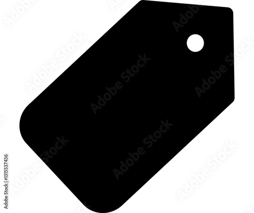 A Simple Black Price Tag Symbolizing Deals, Discounts, And Savings With A Clean Minimalist Design And Solid Black Fill