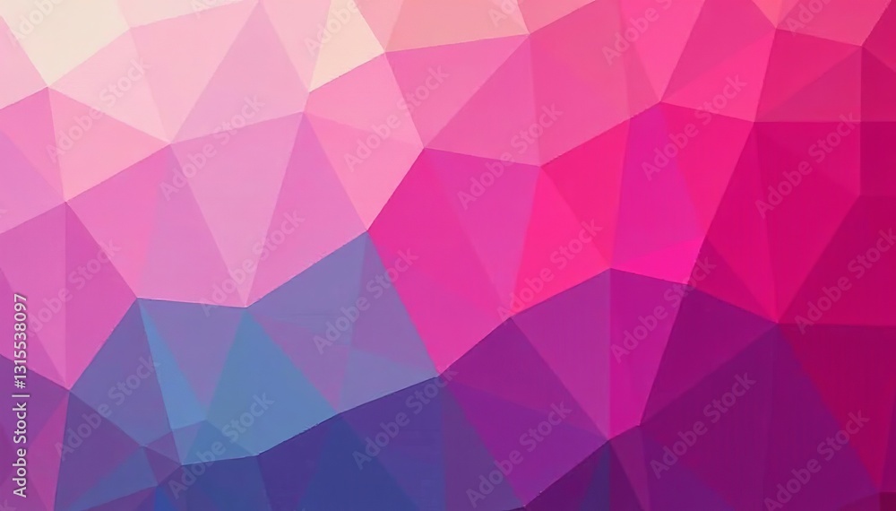 Fototapeta premium Geometric pink hexagonal design with gradient, texture, shapes, background