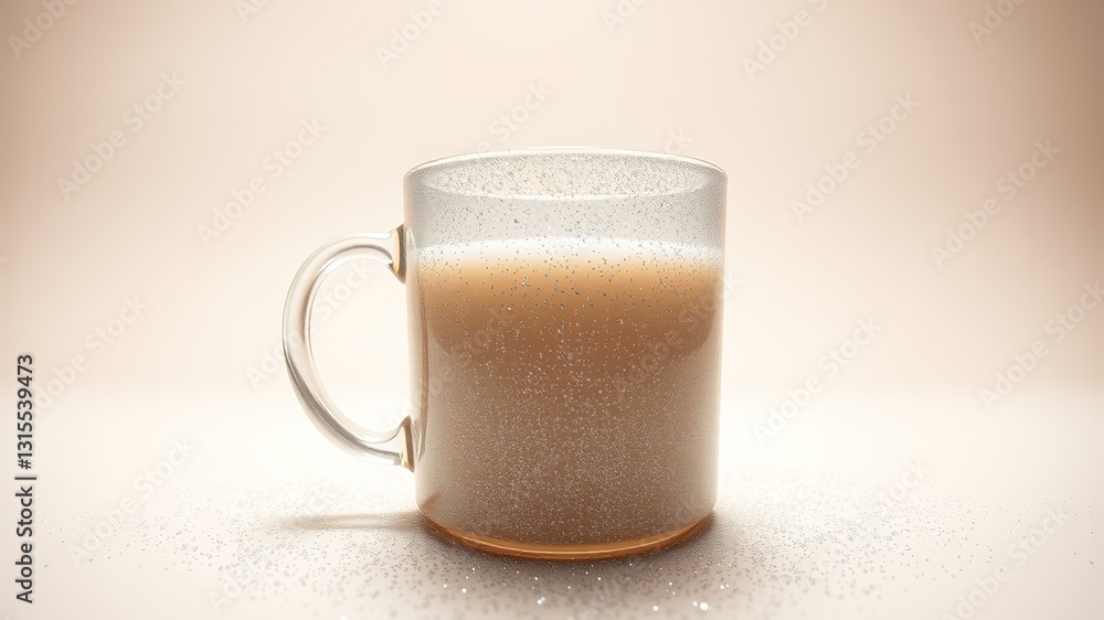 Nostalgic Beige Mug, Glittery, Soft Cloud Texture Nostalgic Beige Mug, Glittery, Soft Cloud Texture