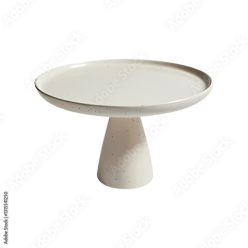 Ceramic cake plate, isolated on transparent background