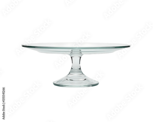 Glass cake plate, isolated on transparent background