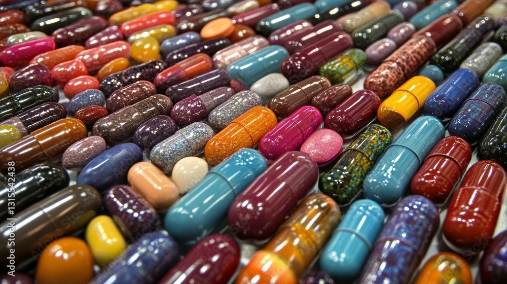 Colorful Capsules A Close-Up View of Pharmaceutical Medicine Colorful Capsules A Close-Up View of Pharmaceutical Medicine