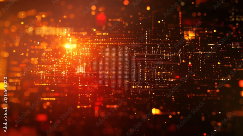 Fototapeta premium Bright Cyber Security Environment with Locks Concept