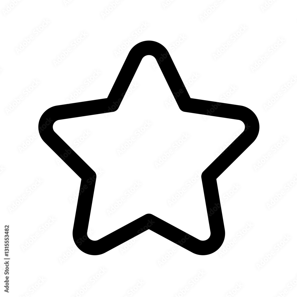 A Simple Yet Bold Five-pointed Star, Symbolizing Achievement And Aspiration, Rendered In Clean, Bold Lines Against A Pure White Background A Simple Yet Bold Five-pointed Star, Symbolizing Achievement And Aspiration, Rendered In Clean, Bold Lines Against A Pure White Background