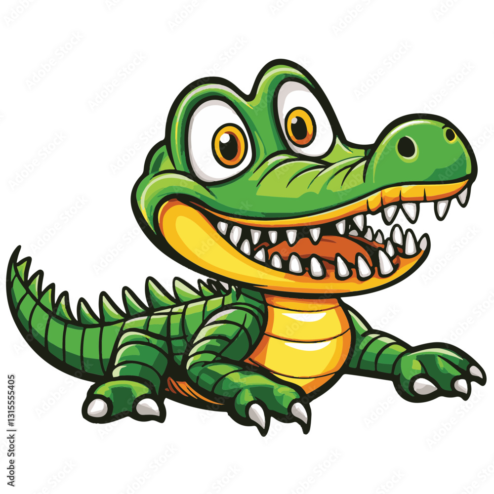Fototapeta premium Crocodile Simple Vector Logo