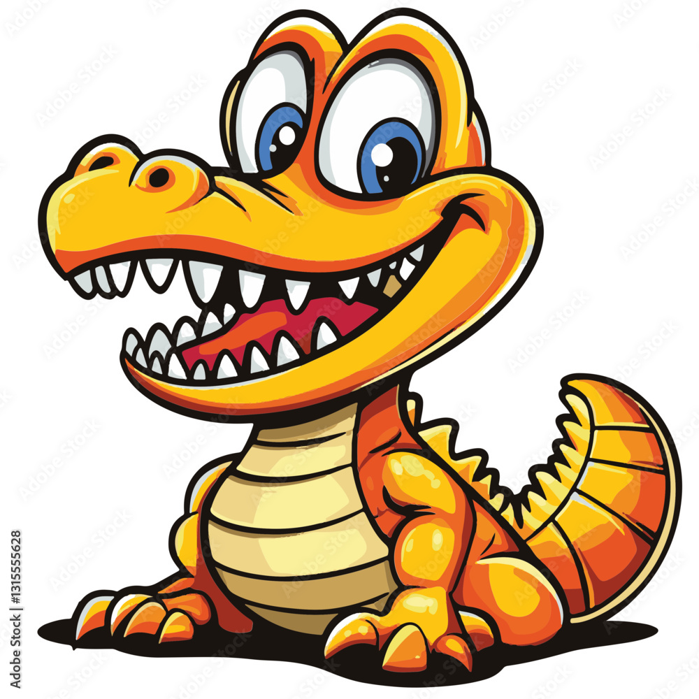 Obraz premium Crocodile Simple Vector Logo