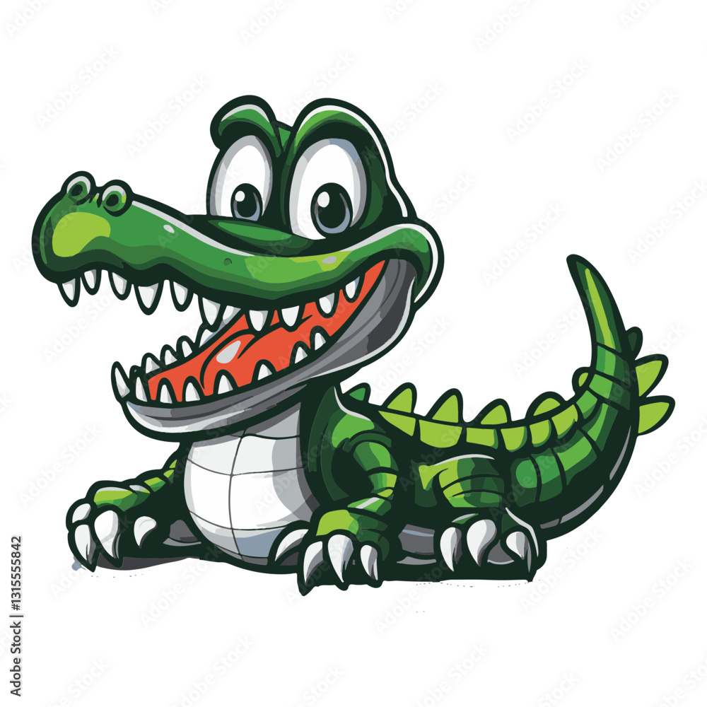 Obraz premium Crocodile Simple Vector Logo