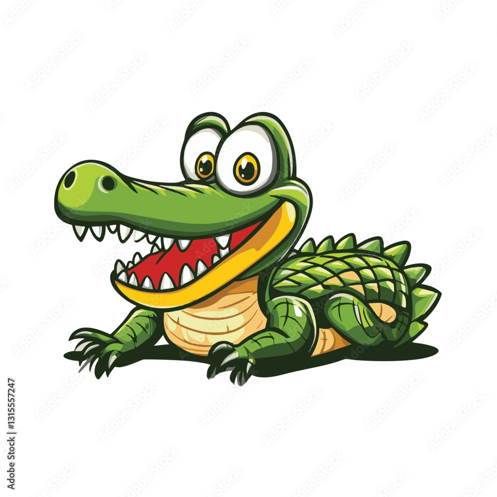 Obraz premium Crocodile Simple Vector Logo