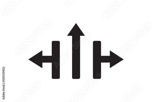 long arrow up black direction pointer, straight pointed arrow icon.Simple up and down arrows. Upward, downward arrows in green and red isolated