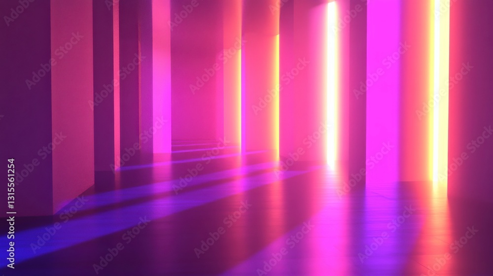 Futuristic Tech Lab with Glowing Light Effects Futuristic Tech Lab with Glowing Light Effects
