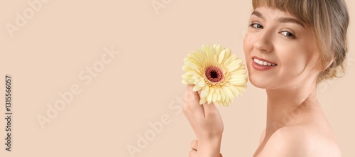Beautiful young woman with ...