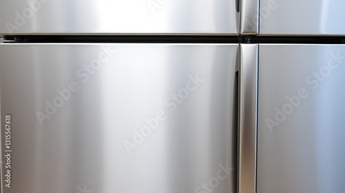 silver fridge door with handle