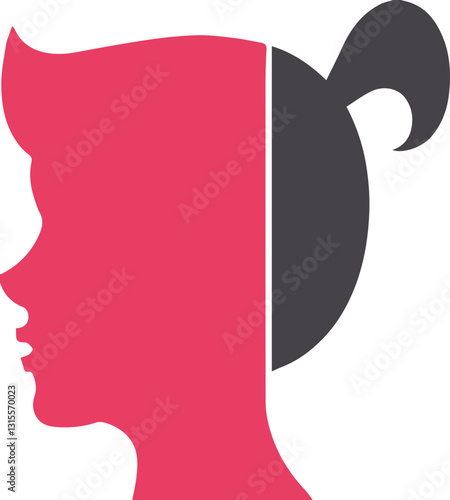 Female profile icon and persona concept