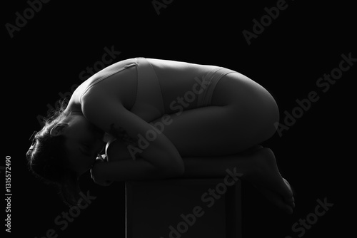 Silhouette of young woman i...