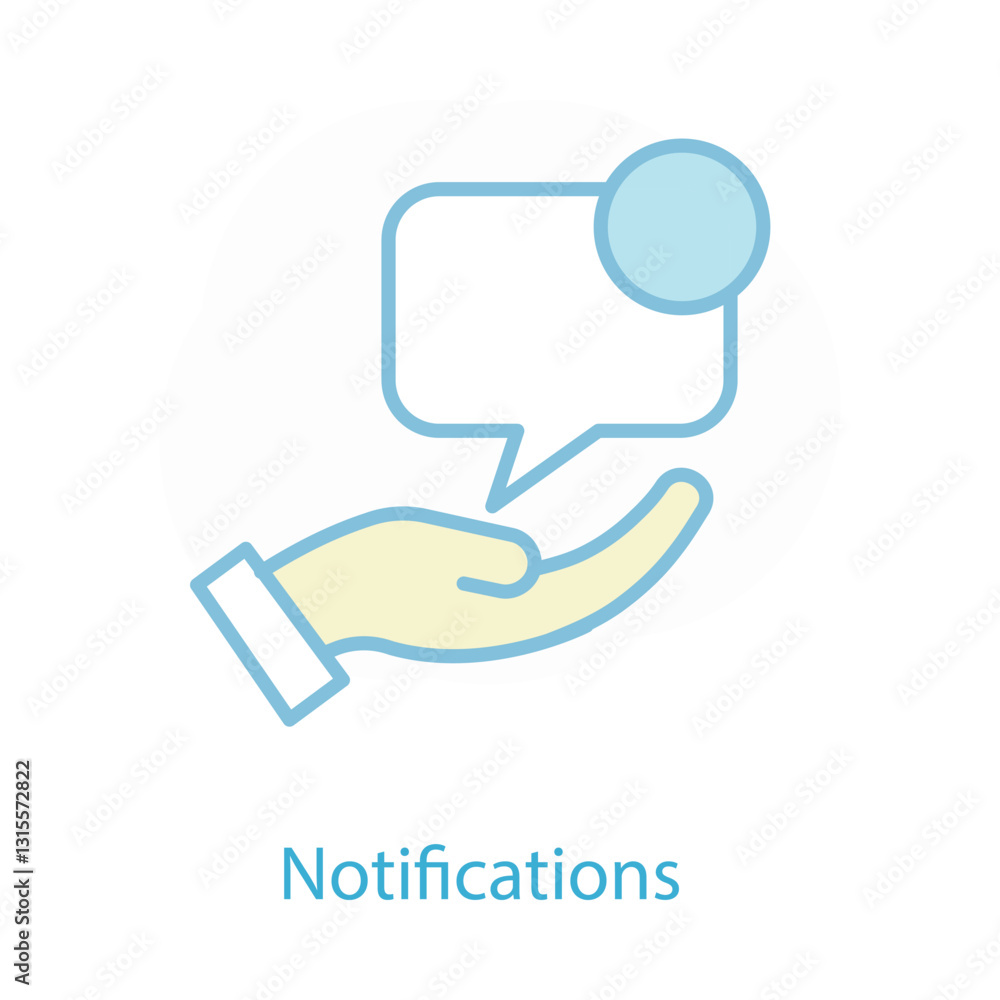 Fototapeta premium Reminder Notifications Symbol for Productivity