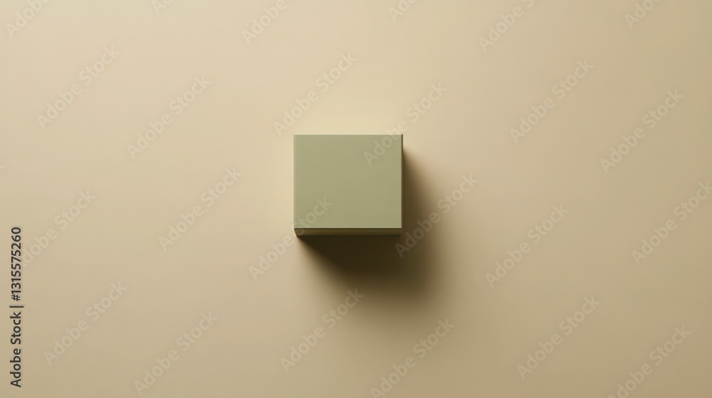 Minimalist composition featuring a square object with a subtle shadow play Minimalist composition featuring a square object with a subtle shadow play