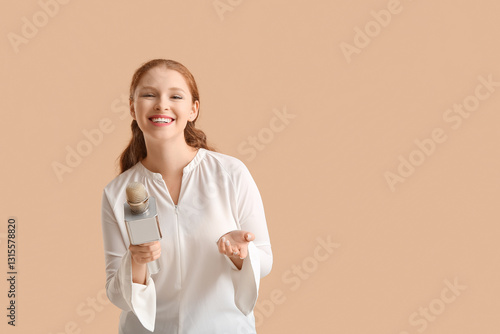 Beautiful young woman with ...