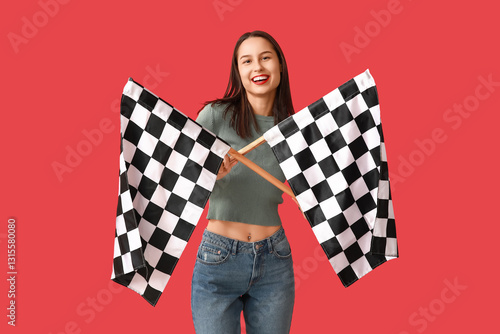 Beautiful young woman with ...