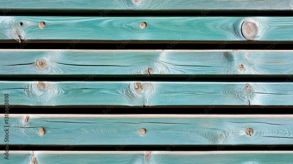 Fototapeta premium Close-up of horizontal blue planks for background, wood texture design, or surface covering