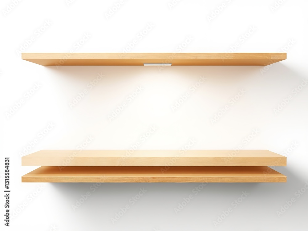 Modern Shelf Mockup, Crisp Lines Modern Shelf Mockup, Crisp Lines