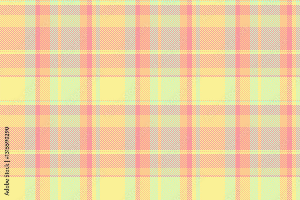 Hounds tooth seamless plaid fabric, summer texture tartan pattern. Net check textile background vector in red and yellow colors. Hounds tooth seamless plaid fabric, summer texture tartan pattern. Net check textile background vector in red and yellow colors.