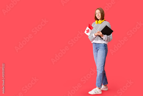 Female student with noteboo...
