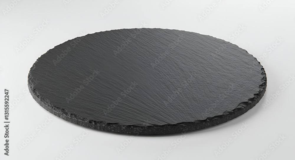 Natural black stone Round slate plate black slate stone,board, tableware, crockery, shale, eatery, closeup, dish, space. isolated white background Natural black stone Round slate plate black slate stone,board, tableware, crockery, shale, eatery, closeup, dish, space. isolated white background