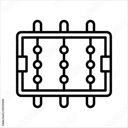 table soccer Icon Symbol isolated white background. vector illustration. color editable.