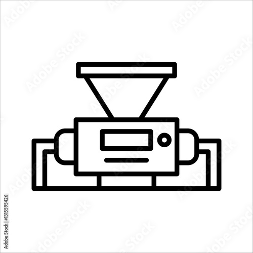 crusher Icon Symbol isolated white background. vector illustration. color editable.
