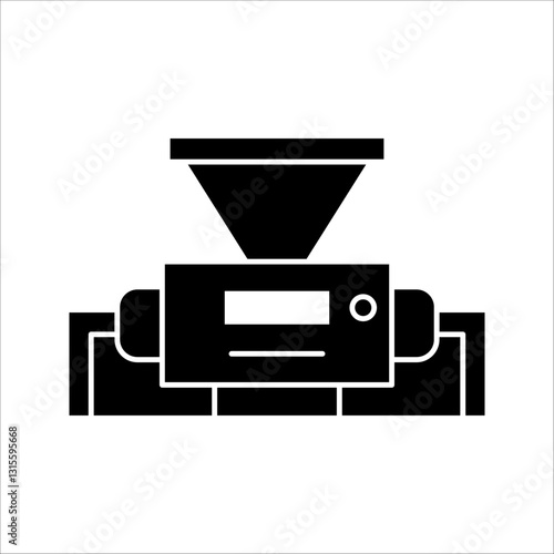crusher Icon Symbol isolated white background. vector illustration. color editable.