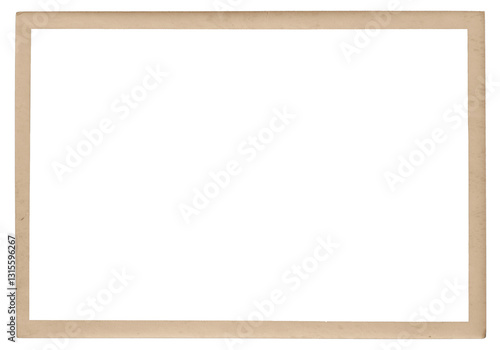 Obraz na płótnie Retro sepia photo paper frame isolated on transparent background. Scanned material for retro photo frames and templates
w salonie