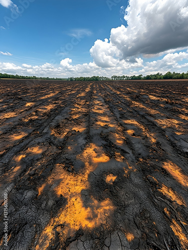Burnt landscape,  scorched earth,  burnt  fields