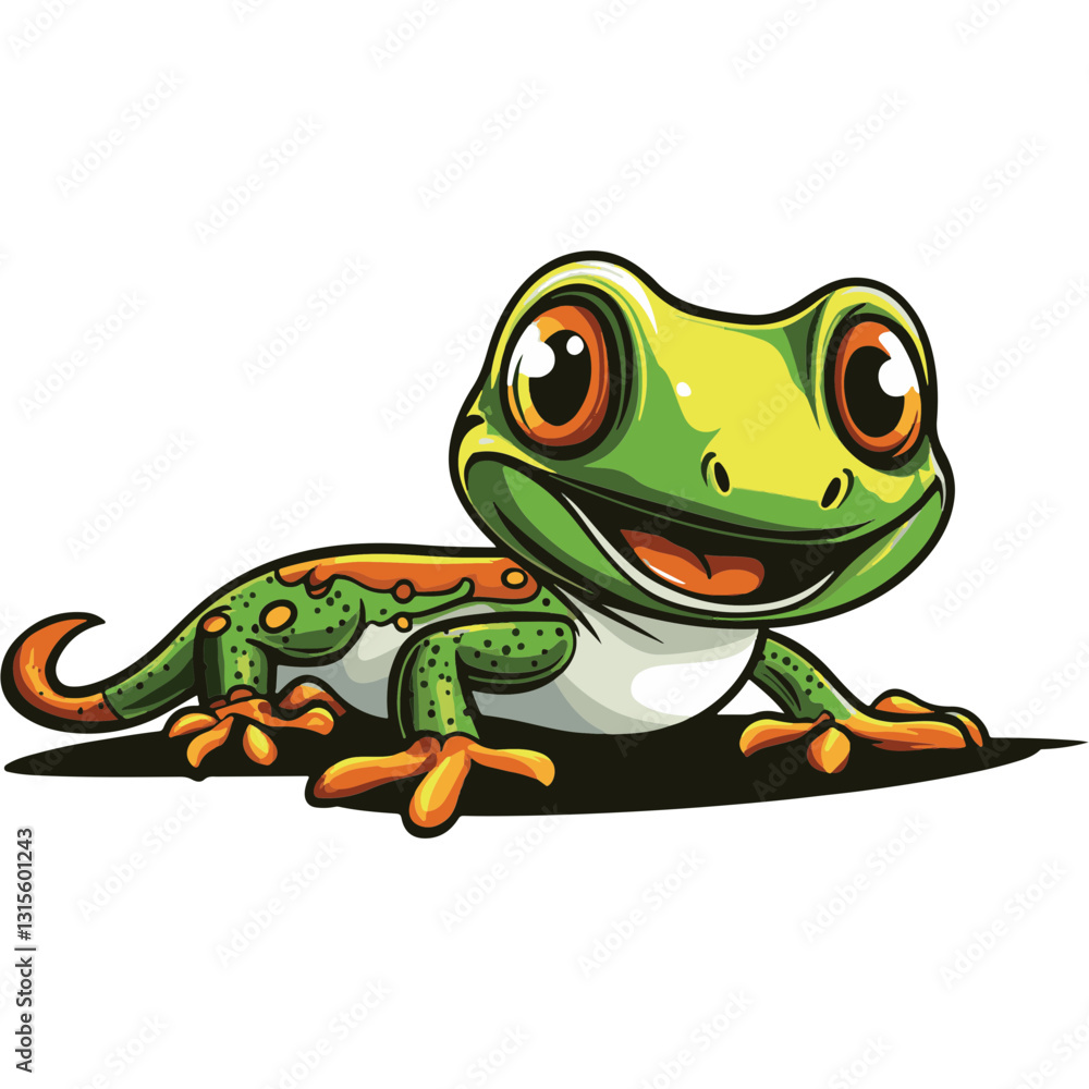 Obraz premium Gecko Simple Vector Logo